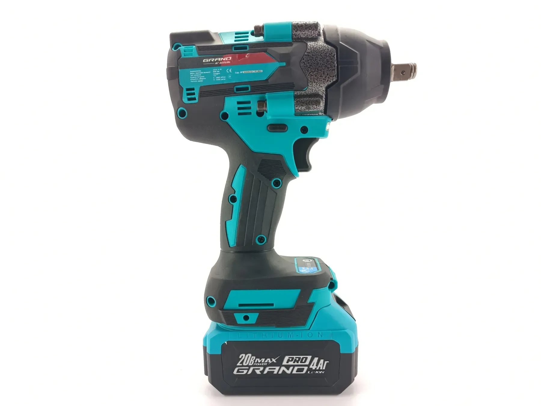 Набір акумуляторних інструментів Grand № 3 PROF (МШУ-20BL/PRO+ДА-20/13UBL+Grand АГ-800UBL) - фото 13