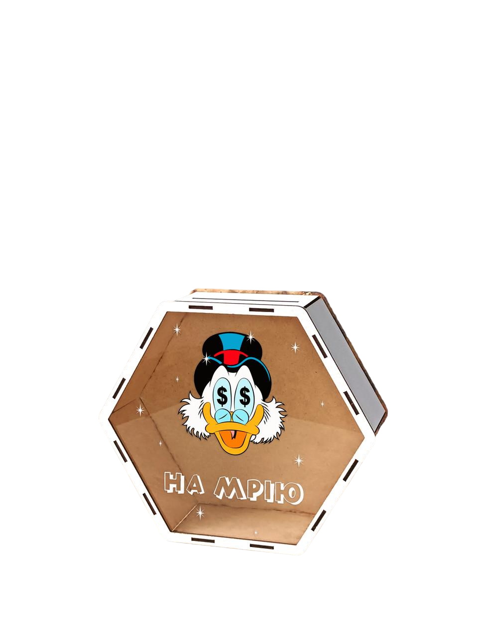 Копилка 180 дней "На мрію" Скрудж МакДак УФ-печать 22х20х8 см Белый (KP-153)