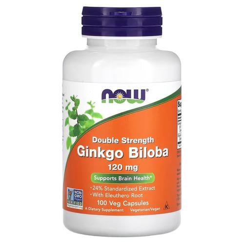 Гинкго Билоба NOW Ginkgo Biloba 120 мг 100 Veg Capsules (NOW-04683)