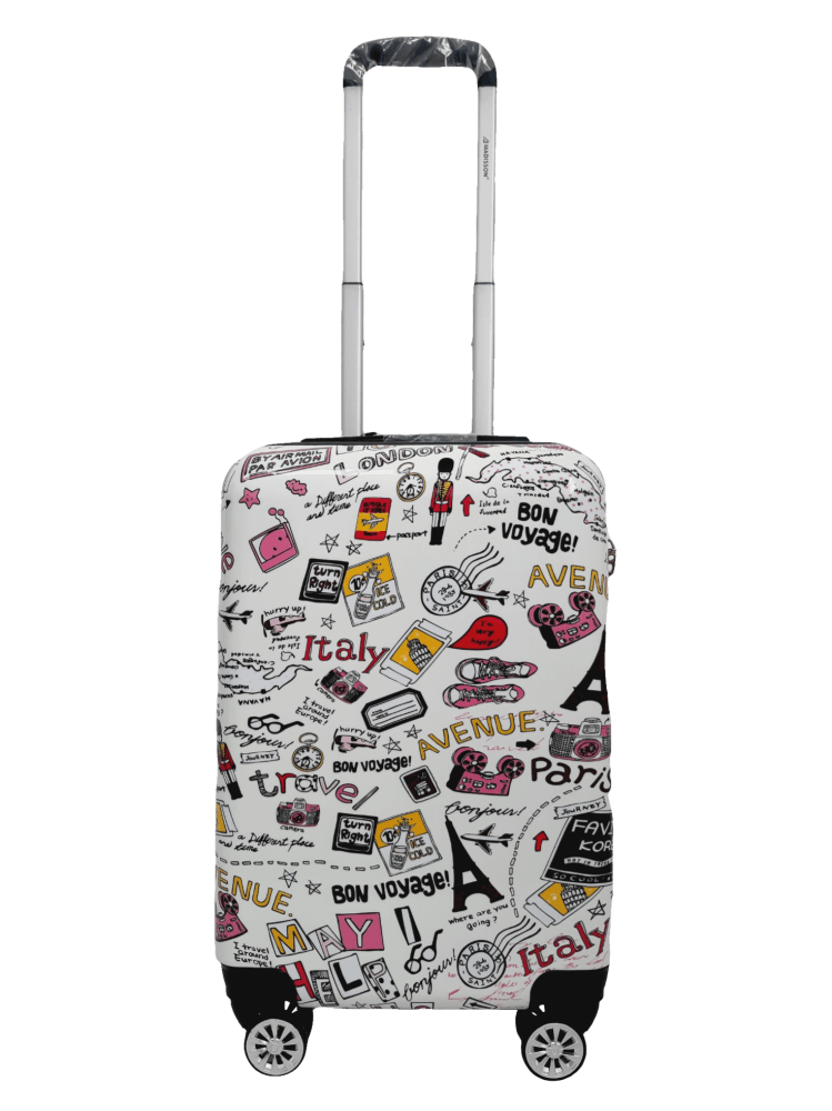 Чемодан маленький для ручной клади Madisson Snowball 86820G поликарбонат S Белый