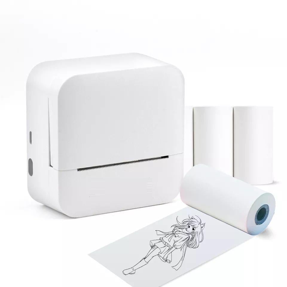 Термопринтер портативний XIAMEN AMOYDECOR INDUSTRIAL Luck Jingle А6 83х83х42 мм Білий