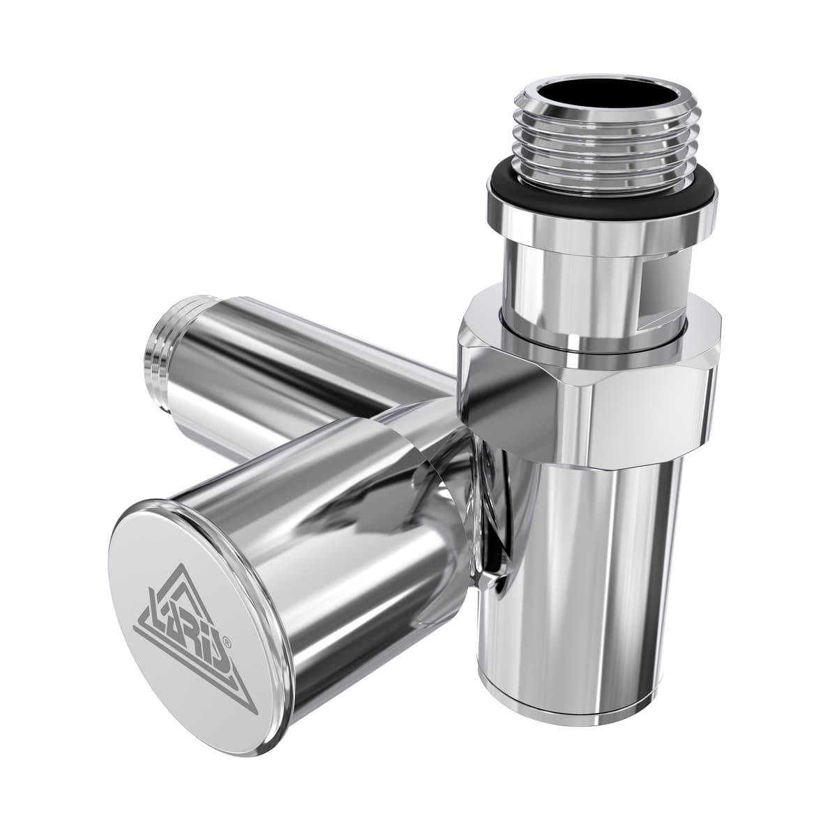 Кран кутовий для рушникосушарки Laris LX-2044 під ТЕН LX-2044 з латуні 2 шт. Сірий (147-127-71401063)