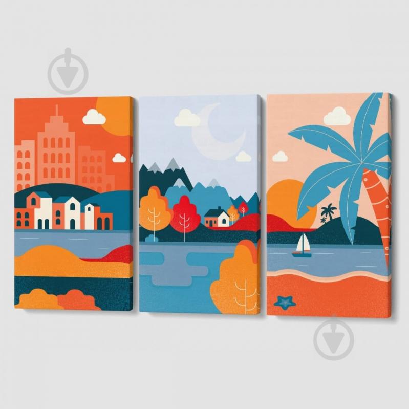 Модульная картина из трех частей Moments Malevich Store 126x80 см (MK311632)