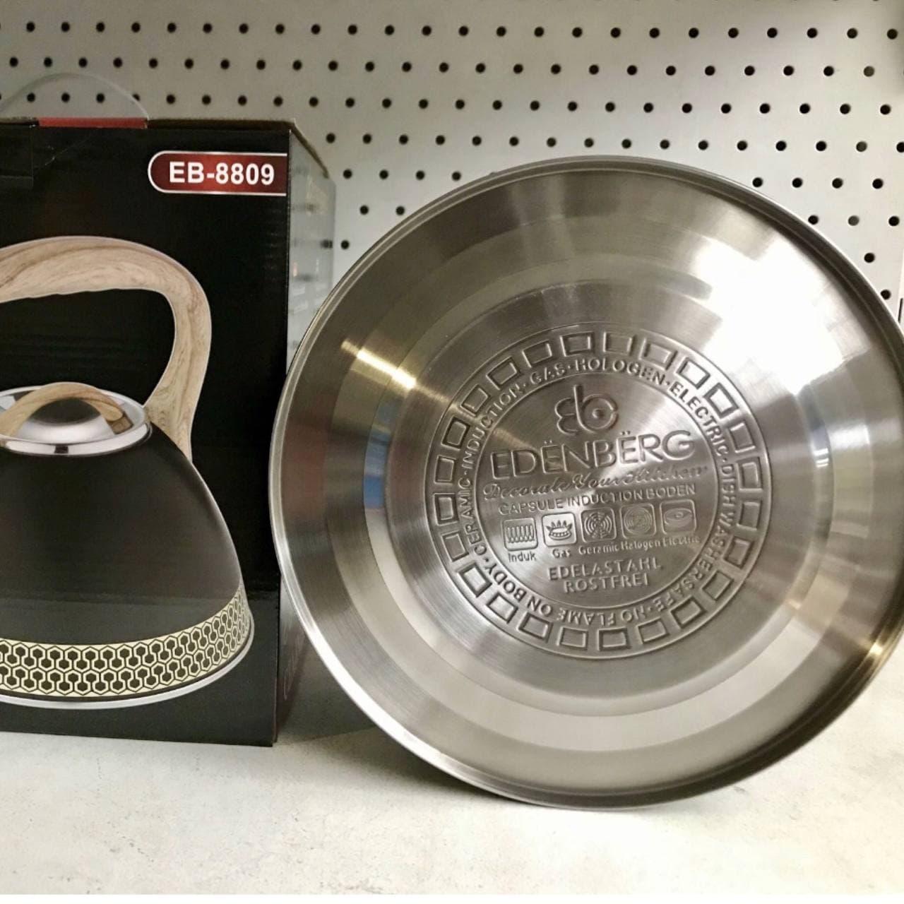 Чайник с свистком для индукционной плиты Edenberg EB-8809 из нержавеющей стали 3 л (2530556653) - фото 3 Чайник с свистком для индукционной плиты Edenberg EB-8809 из нержавеющей стали 3 л (2530556653) - фото 3