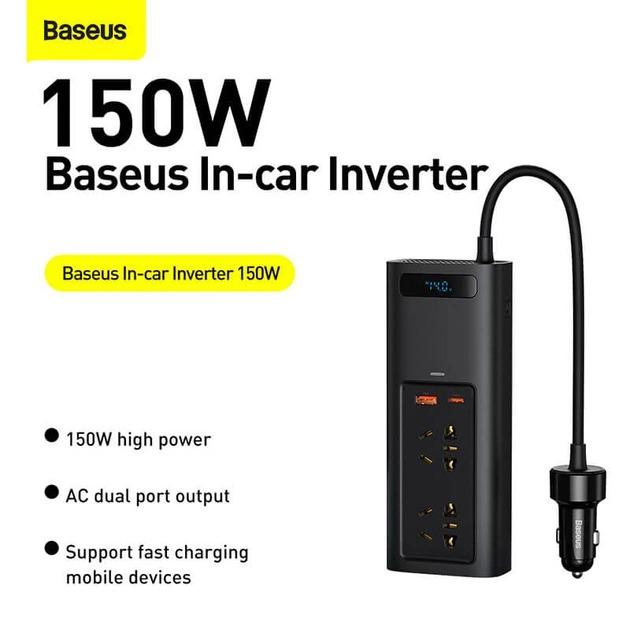 Перетворювач напруги автомобільний BASEUS In-car Inverter 150 W - фото 2