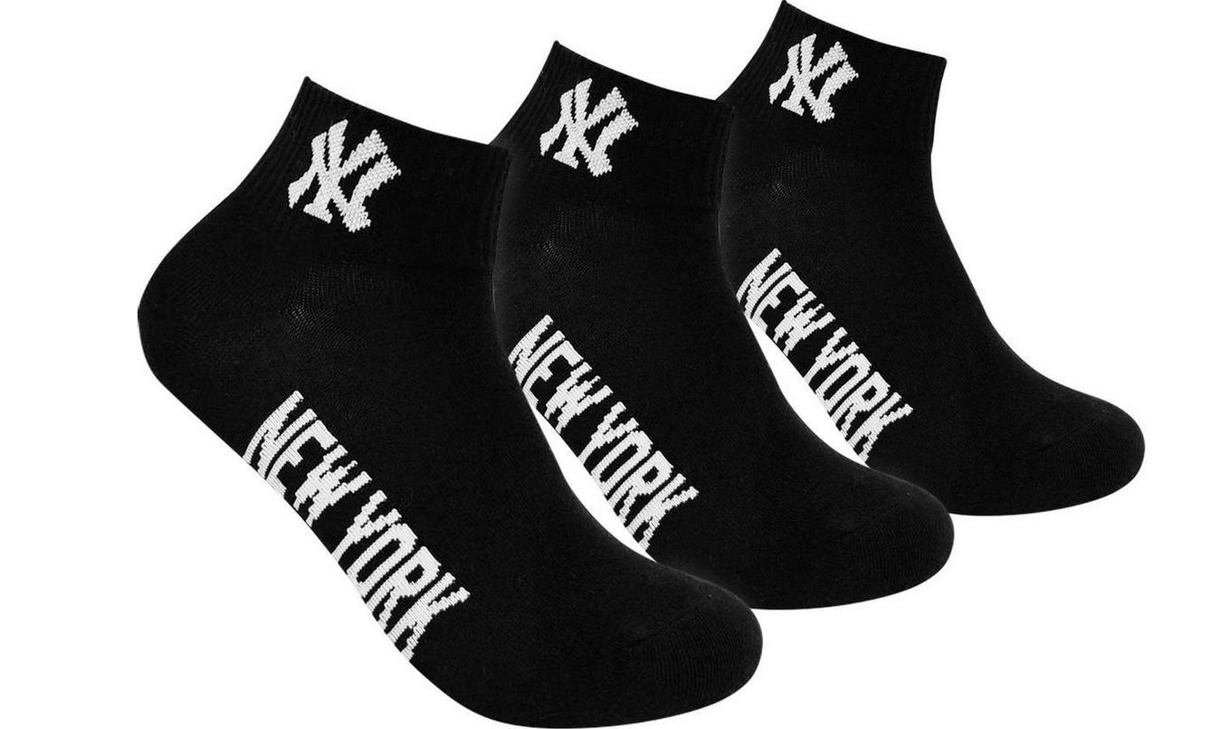 Носки New York Yankees Quarter 3-pack р. 39-42 Black (15100003-1002)