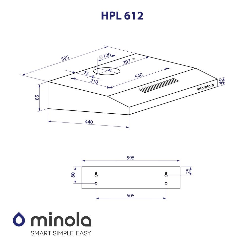 Витяжка плоска Minola HPL 612 IV - фото 11