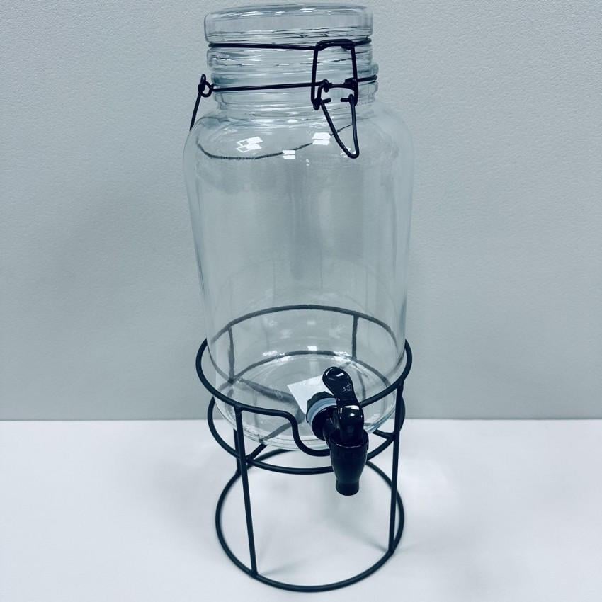 Лимонадник скляний S&T 9036-1 з скляною кришкою на підставці 4 л (2618317131) - фото 3