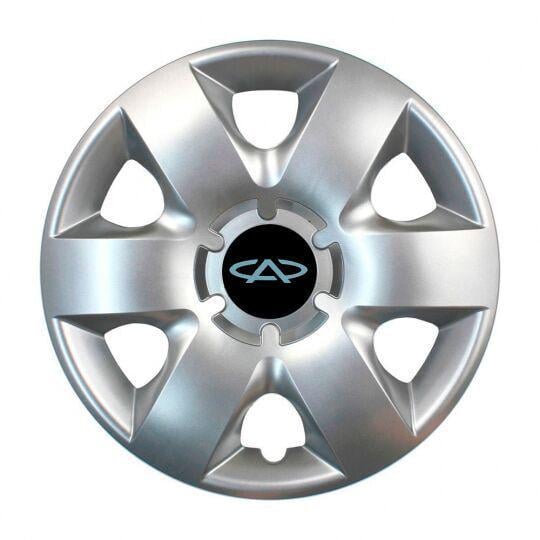 Автомобильные колпаки SKS 215 R14 с логотипом Chery 4 шт. Серебристый