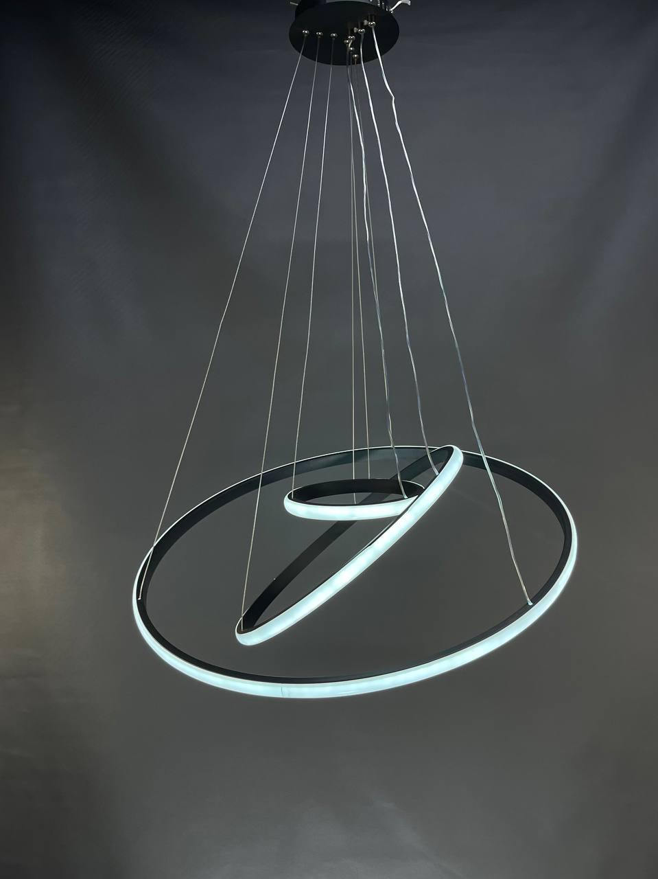 Люстра светодиодная Zilini ER011/60/40/20 110W Черный (23916388 - фото 4