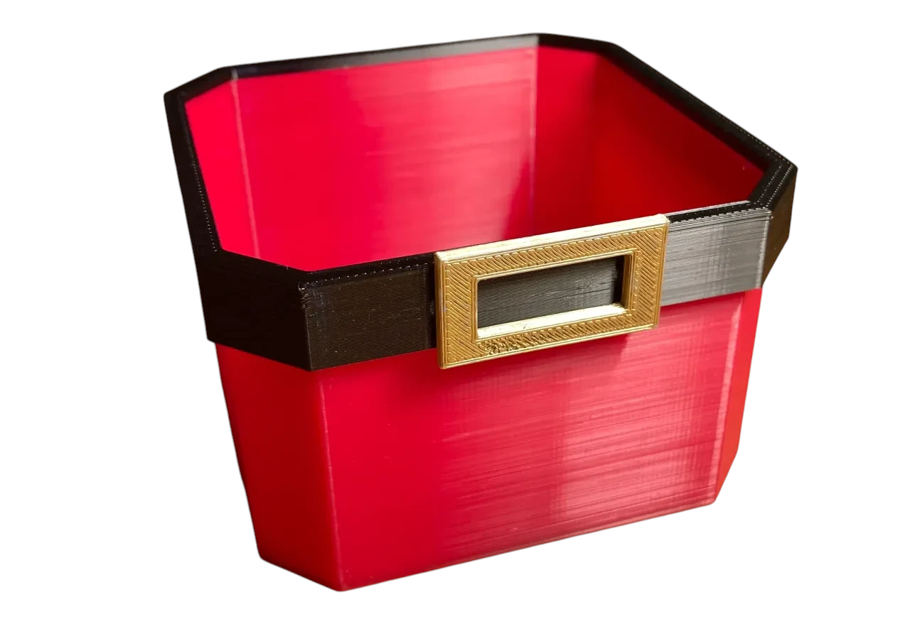 Декоративная коробка Снеп-фит Санта Клаус Snap Fit Santa Claus Box 3D печать