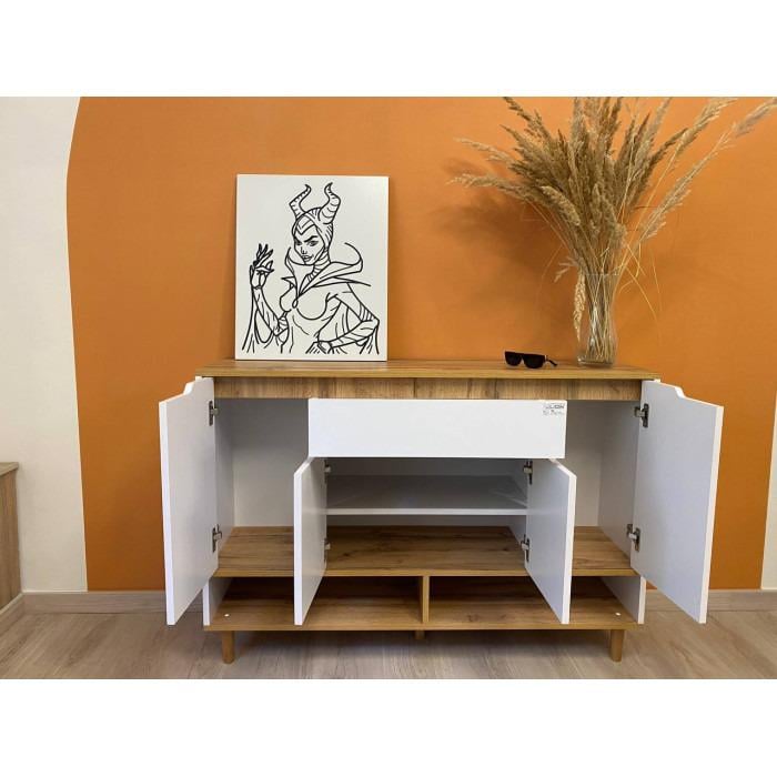 Комод с дверцами и ящиком без ручек Салливан Т-2 1200x330x830 мм Антрацит - фото 8