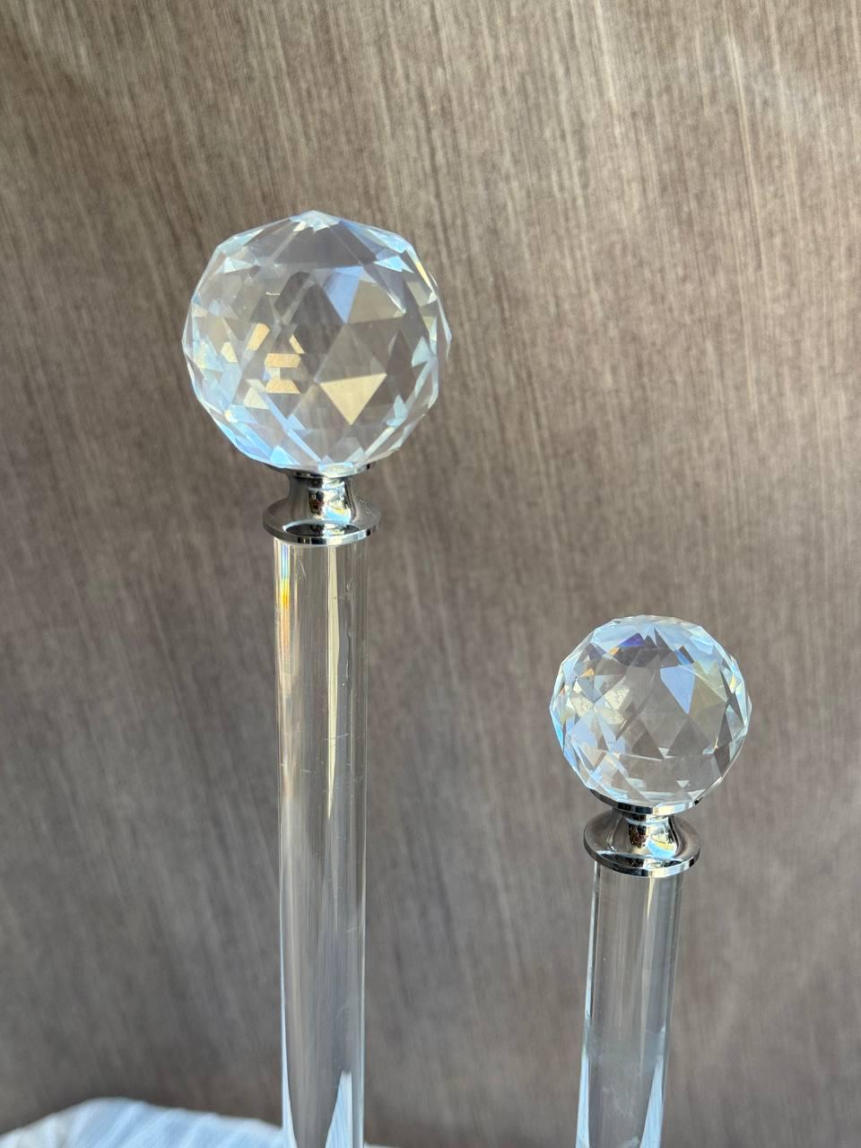 Тримач для паперових рушників Yiwu HP-4-73 скляний 31 см Прозорий - фото 3