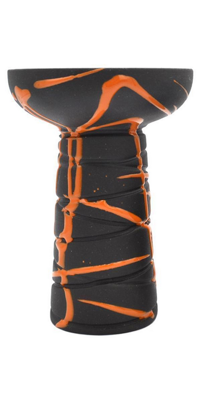 Чаша для кальяна Gusto Bowls Classic Phunnel Black Glaze Orange (18072023-16)