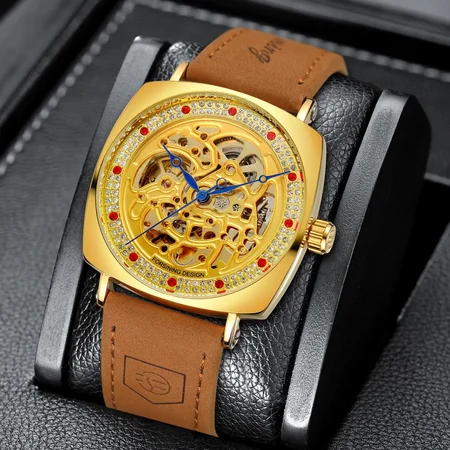 Наручний годинник Forsining 8274 Gold - фото 4