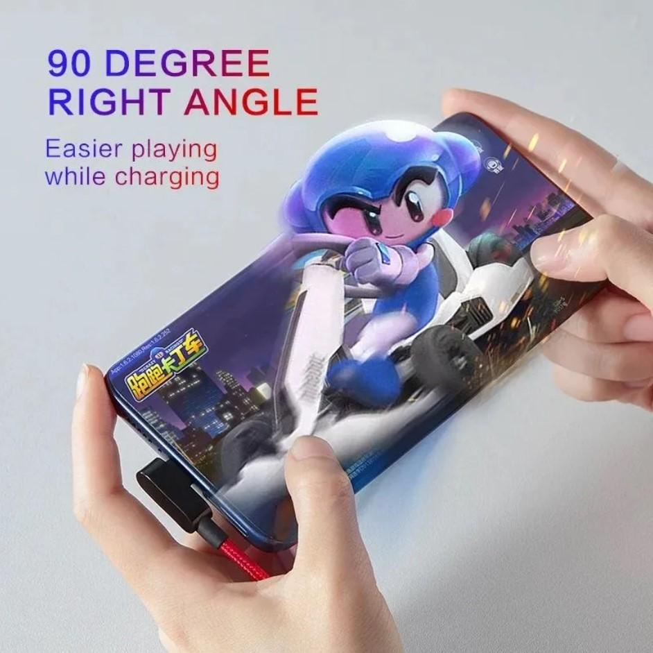 Кабель ZMI USB-вигнутий Type-C/зносостійкий плетений провід 1,5 м Чорний (AL755) - фото 4