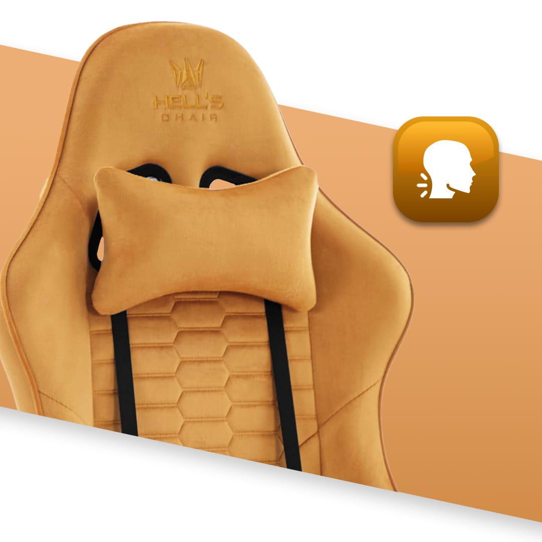 Крісло ігрове Hell's HC-1000 тканина Gold - фото 3 Крісло ігрове Hell's HC-1000 тканина Gold - фото 3