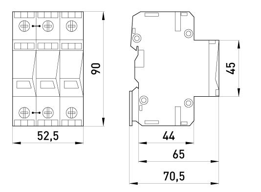 Обмежувач перенапруги E.NEXT e.POmI.1+1 LCF 50/25 1Р+N-РE 60кА 260В (81.150) - фото 7