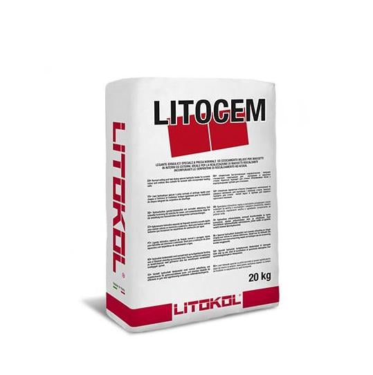 Стяжка на цементной основе Litokol Litocem быстросохнущая 20 кг Серый (LTC0020)