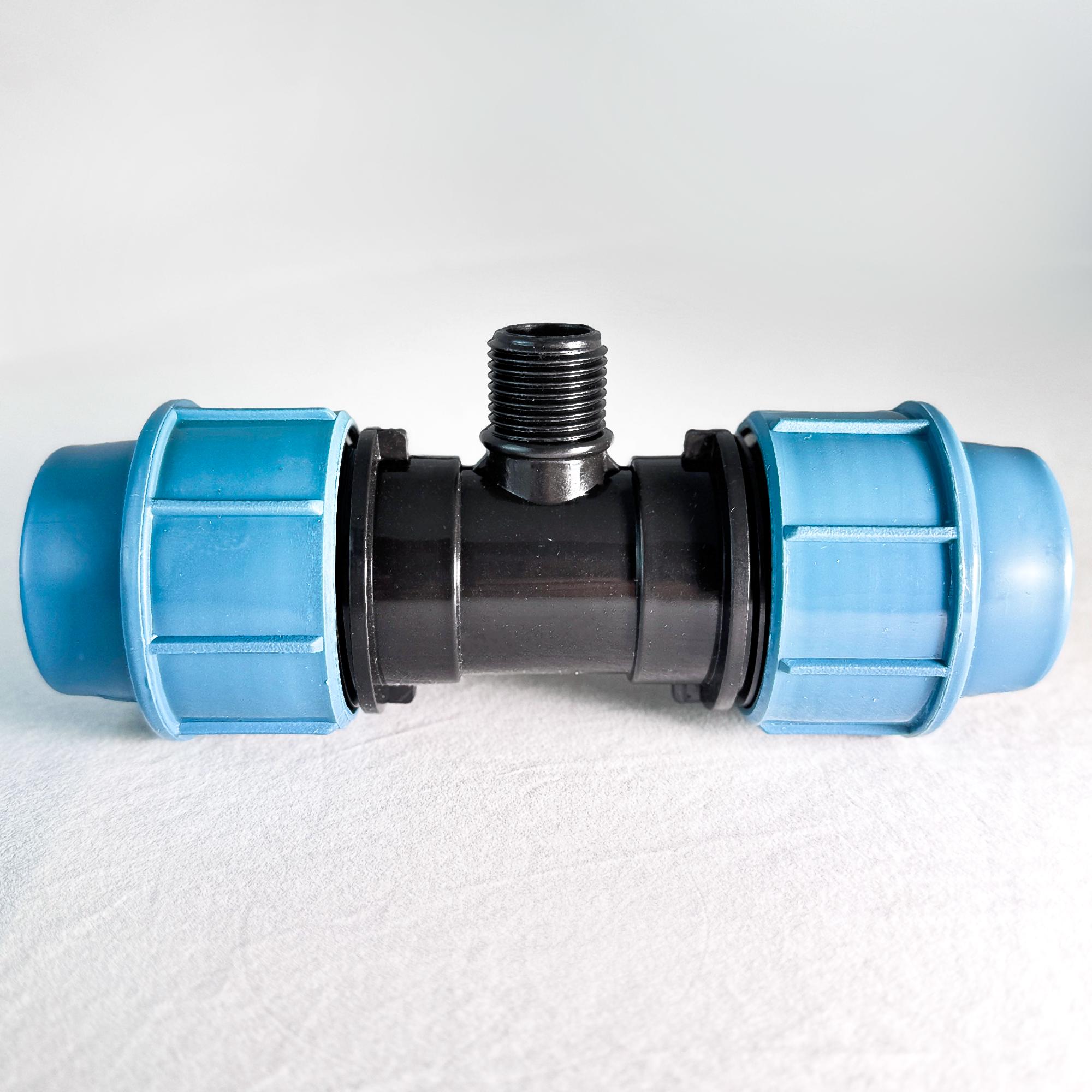 Тройник зажимной SANTAN с наружной резьбой 32х1/2"х32 (116323) - фото 2 Тройник зажимной SANTAN с наружной резьбой 32х1/2"х32 (116323) - фото 2