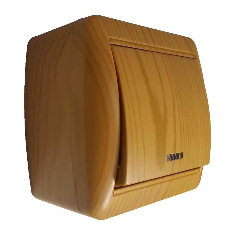 Выключатель накладной одноклавишный Lemanso Магнолия с подсветкой Ольха (LMR2109) Выключатель накладной одноклавишный Lemanso Магнолия с подсветкой Ольха (LMR2109)