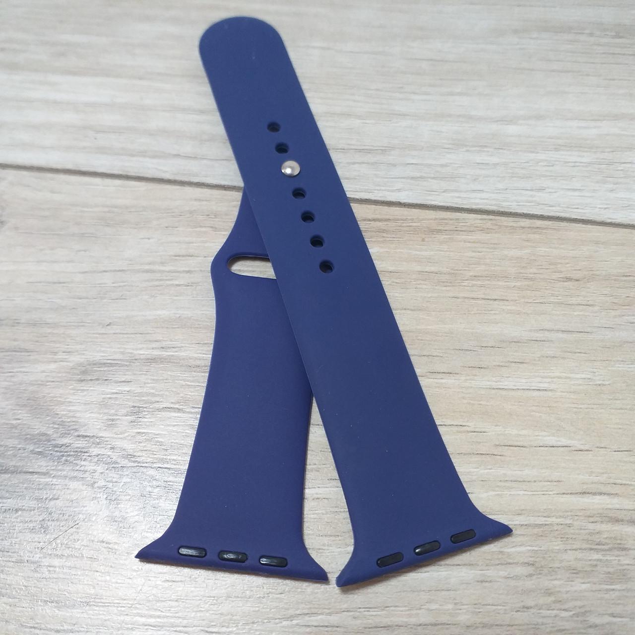 Ремінець силіконовий для Apple Watch Sport Band 42/44 мм Синій (KG-12624) - фото 3