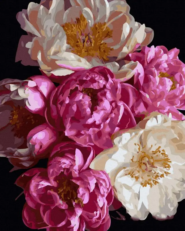 Картина по номерам Brushme Нежность пионов 40x50 см (BRM45124)