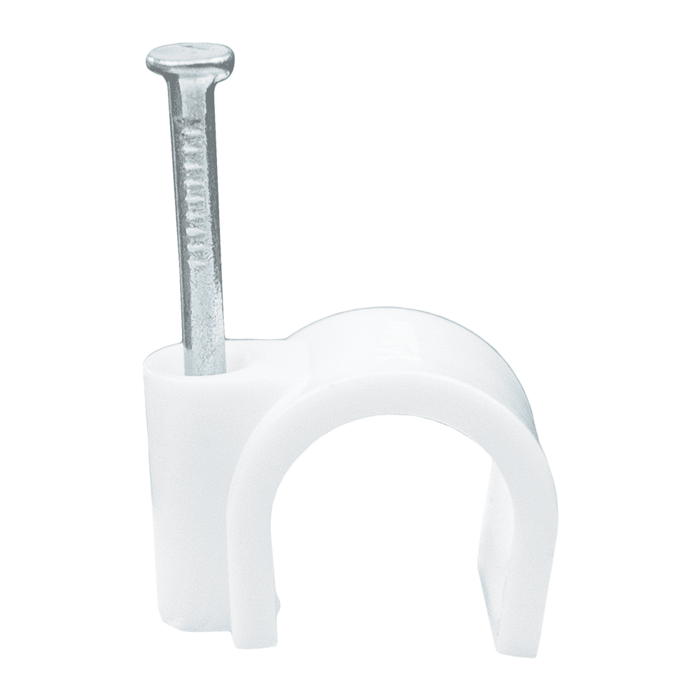 Скоба з цвяхом кругла СКІМ 12 мм 100 шт./уп. Білий (28680266)