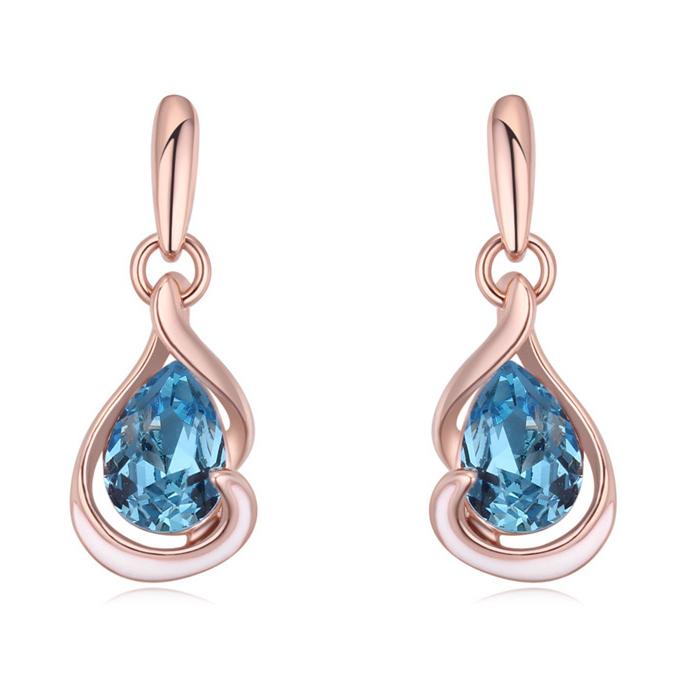 Серьги с кристаллами Сваровски Italina 21721 Голубой