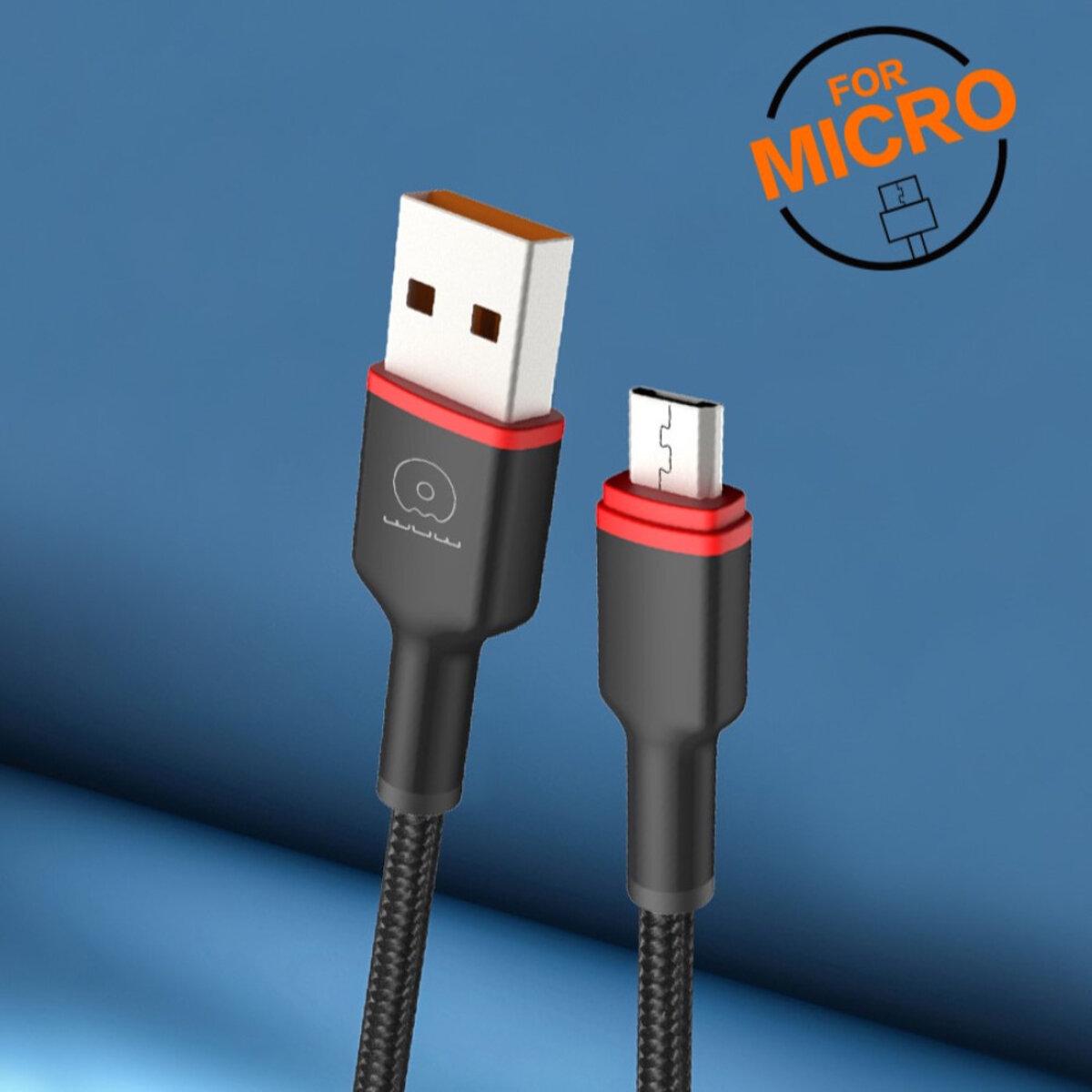 Кабель Wuw X203 USB to Micro 2.4A 1 м Черный - фото 5 Кабель Wuw X203 USB to Micro 2.4A 1 м Черный - фото 5