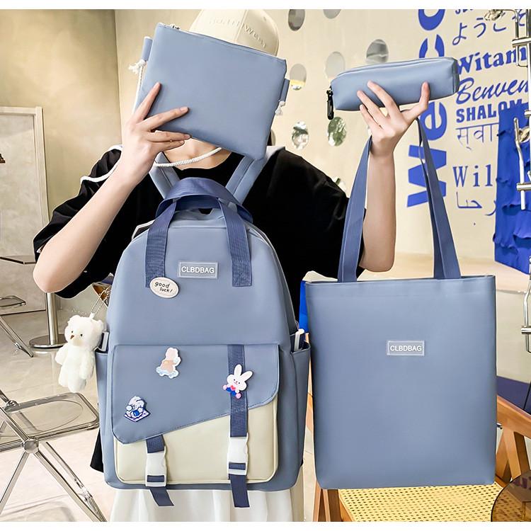 Школьный рюкзак унисекс 4в1 Голубой (CL-9492-1) - фото 2 Школьный рюкзак унисекс 4в1 Голубой (CL-9492-1) - фото 2