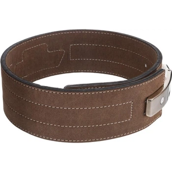 Пояс для пауерліфтингу VELO ZB-5784 з карабіном шкіряний ширина 10 см XL Коричневий