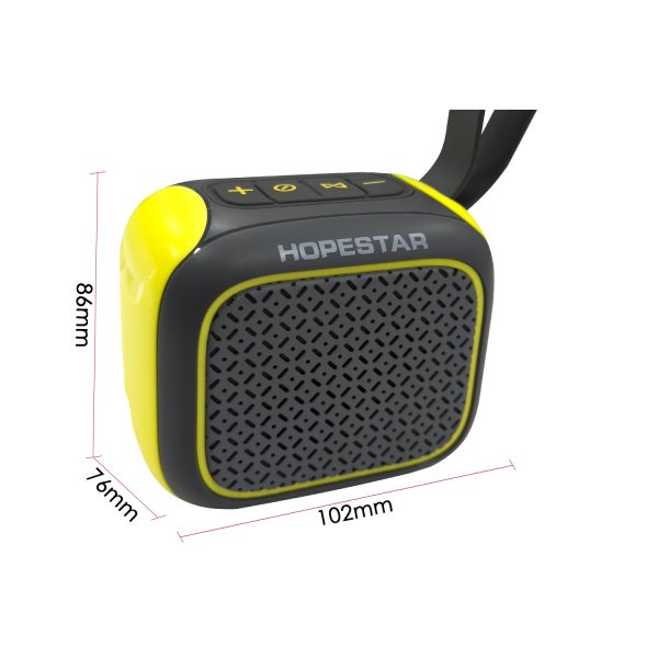 Портативная колонка HOPESTAR A22 5W TWS IPX6 500 mAh Grey/Yellow (A22-1) - фото 2