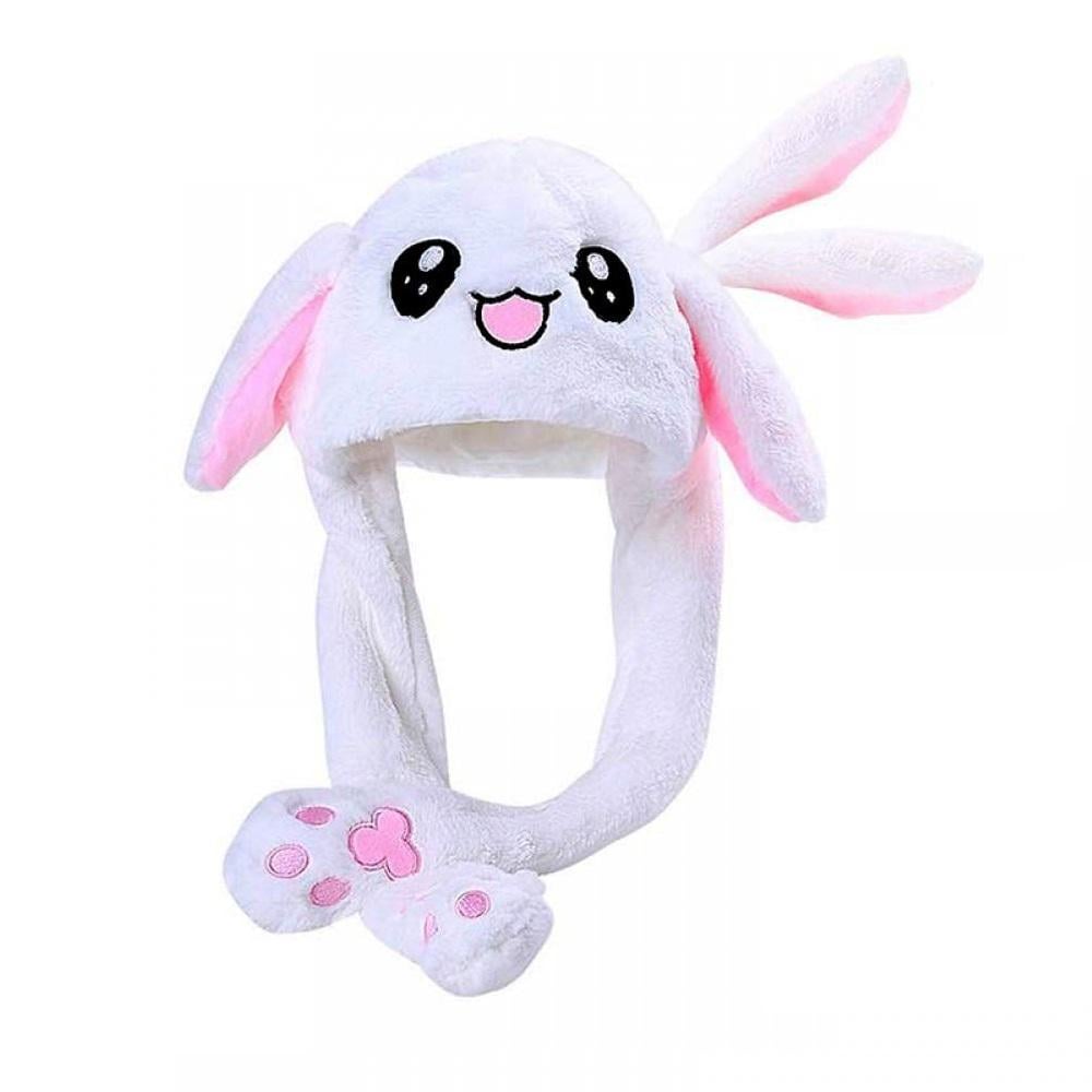 Светящаяся шапка с двигающимися ушками Зайчик Белый (7c8d8224)