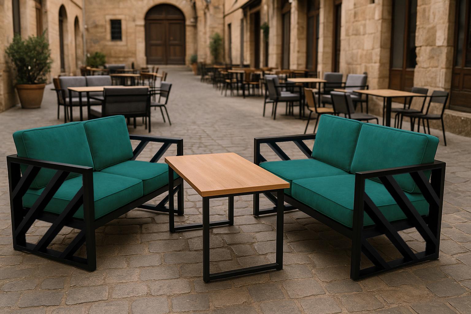 Диван металлический Tobi Sho Гранд/DV4 с подушками 750х1300х700 мм велюр Морская волна/13 (DV401232) - фото 3