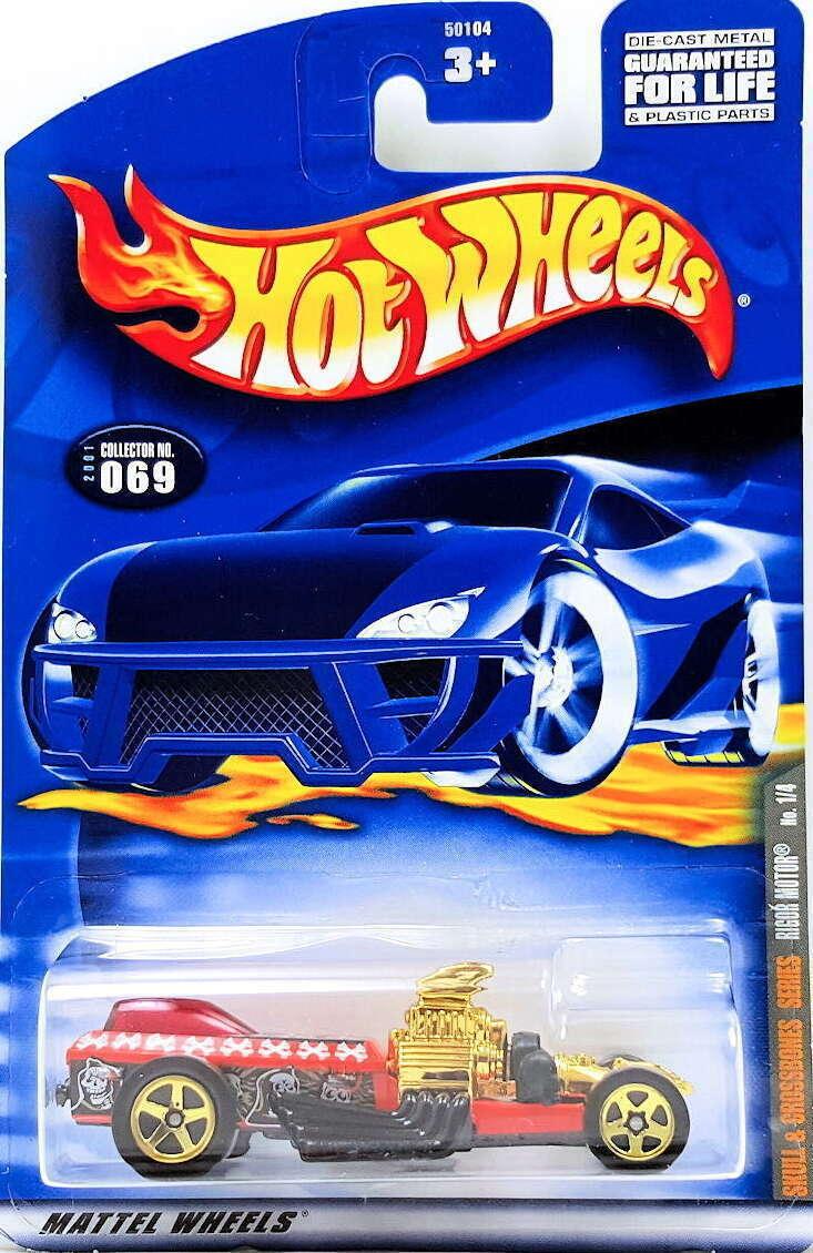 Игрушечная машинка Hot Wheels Rigor Motor 2001 Skull & Crossbones №069 (50104)