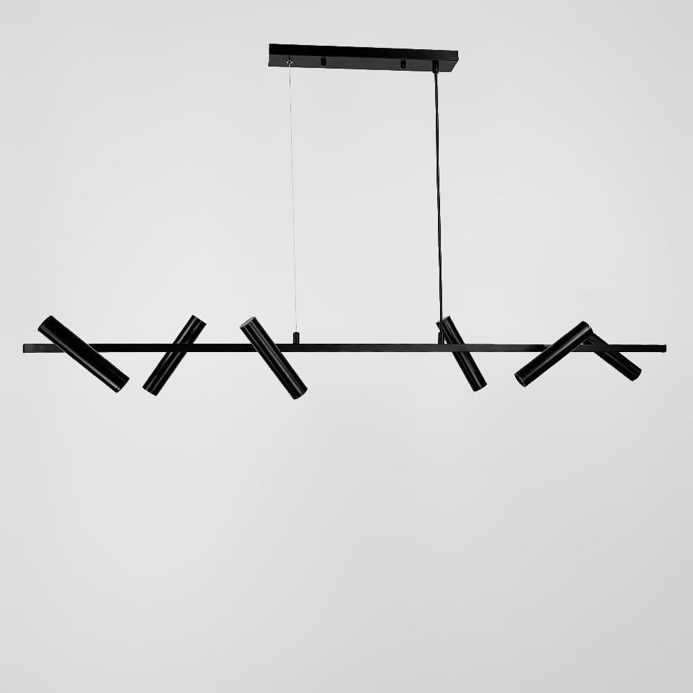 Люстра удлиненная LED LEEDS LONG с 6-ю спотами Черный (MJ137L/6 BK)