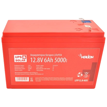 Акумуляторна батарея Merlion LFP12.8-6US 12,8V 6 Ah LiFePO4 (30359684)
