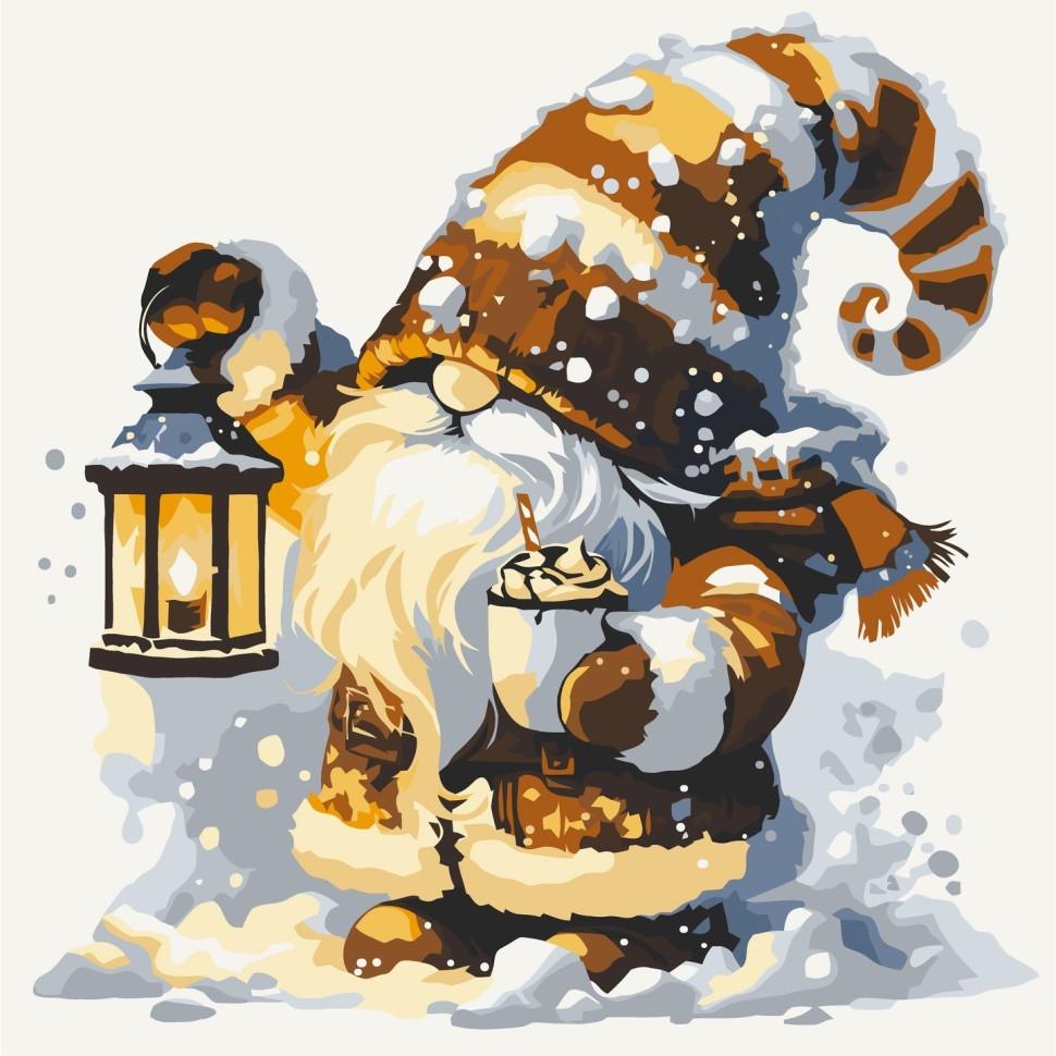 Картина по номерам ART CRAFT Зимний гномик 40x40 см Разноцветный (PM-194-K-1579)