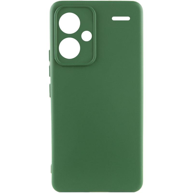 Противоударный чехол Silicone Cover Lakshmi Full Camera (A) для Xiaomi Redmi Note 13 Pro+ Зеленый / Dark green
