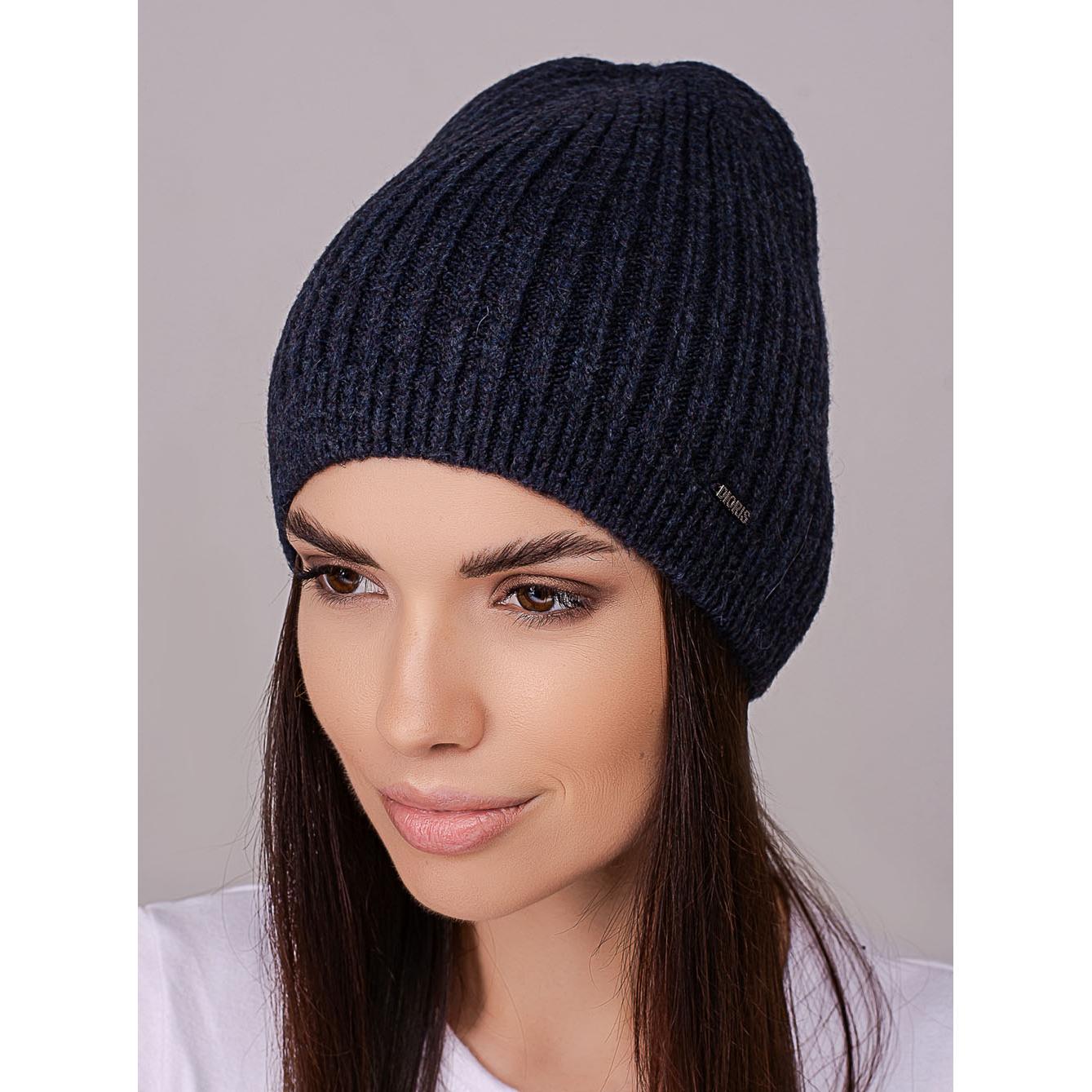 Шапка женская Leks ФЛЕШ удлиненная без отворота одинарная с небольшим вязаным манжетом one size Синий (258353) - фото 1 Шапка женская Leks ФЛЕШ удлиненная без отворота одинарная с небольшим вязаным манжетом one size Синий (258353) - фото 1