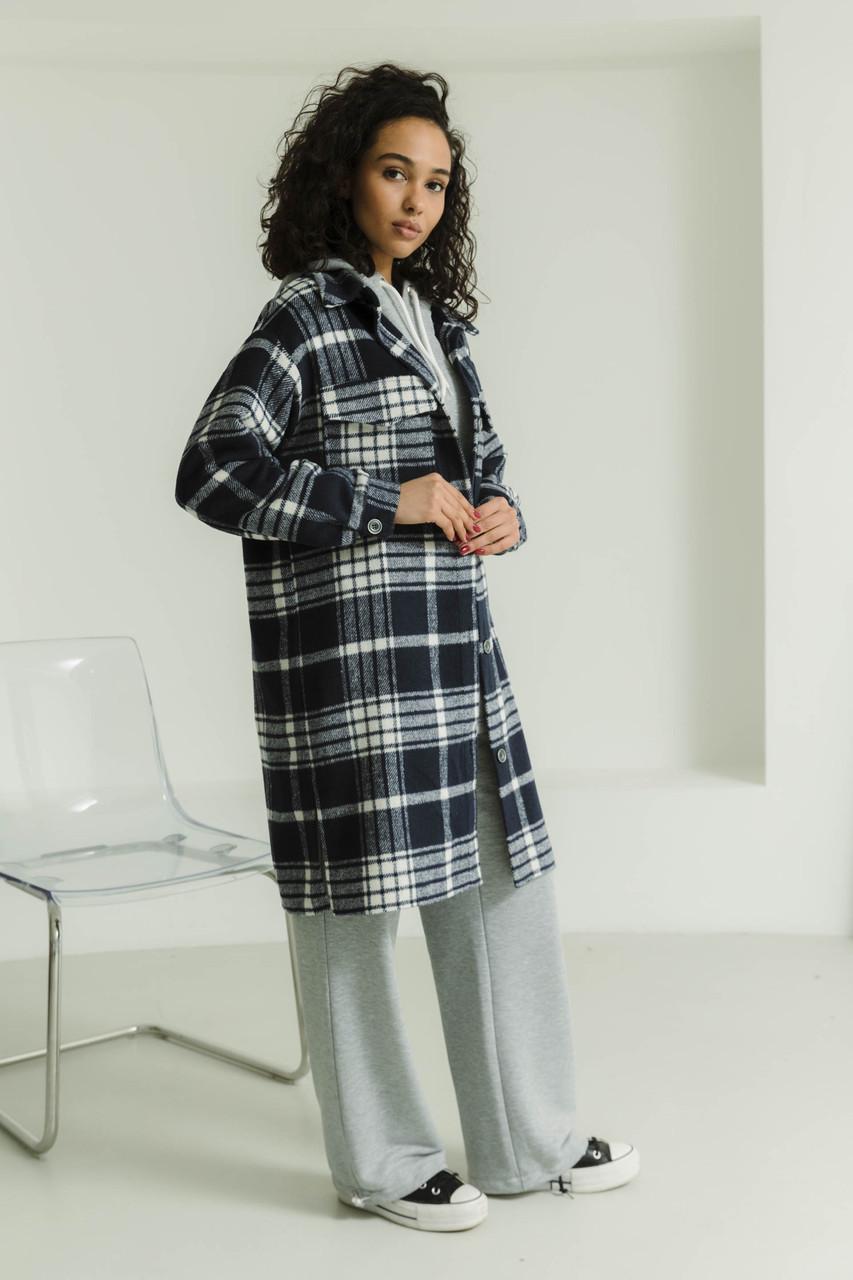 Пальто-сорочка з кашеміру Seventeen S-M Синій (2078763435) - фото 6 Пальто-сорочка з кашеміру Seventeen S-M Синій (2078763435) - фото 6