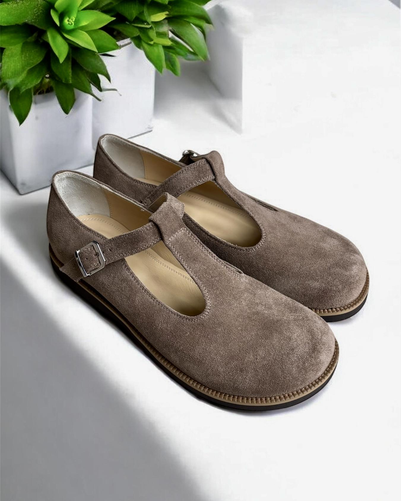 Сандалии MARANDI Mary Jane анатомические женские натуральная замша р. 37 24 см Капучино (Color-Mary-37-Capuchino)