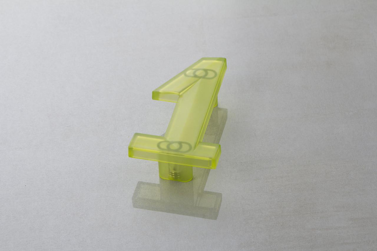 Мебельная ручка Poliplast цифра единица РП-1 KS0501Q0 Прозрачный зеленый (16121)