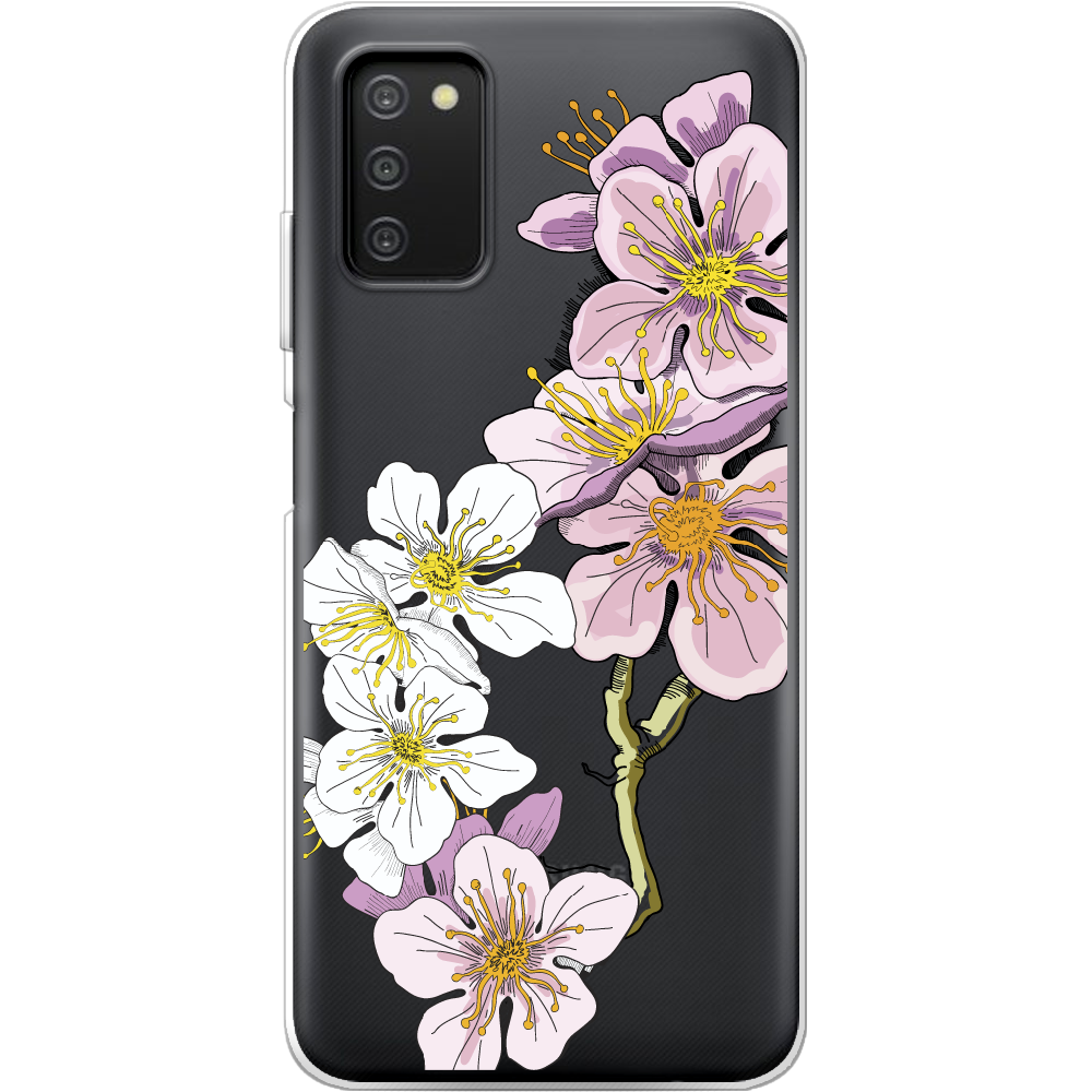 Чехол BoxFace Samsung Galaxy A03s (A037) Cherry Blossom Прозрачный силикон (43255-cc4-43255)