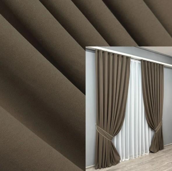 Штори Petek з мікровелюру 1,5х2,9 м 2 шт. Кавовий (1831ш 33-0814) - фото 6 Штори Petek з мікровелюру 1,5х2,9 м 2 шт. Кавовий (1831ш 33-0814) - фото 6