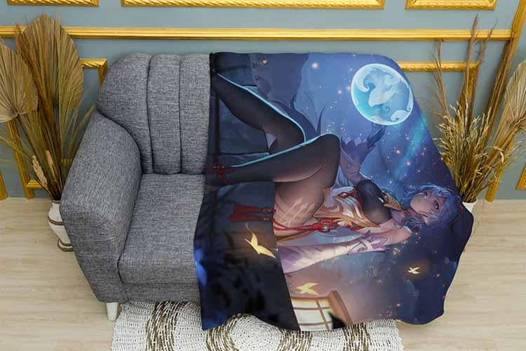 Плед Cute Ganyu Genshin Impact плюш однослойный 150х210 см (113720-1) Плед Cute Ganyu Genshin Impact плюш однослойный 150х210 см (113720-1)