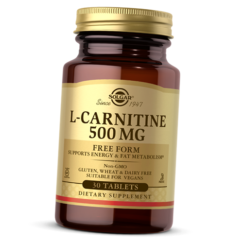 Карнитин Solgar L-Carnitine 500 30 таблеток (02313006)