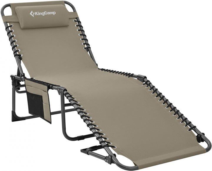 Шезлонг KingCamp Classic Adjustable Cot Beige (1026-KC2019 BEIGE)