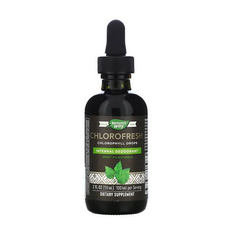 Хлорофил Nature's Way Chlorofresh Drops Mint 59 мл (00000033101) - фото 1 Хлорофил Nature's Way Chlorofresh Drops Mint 59 мл (00000033101) - фото 1